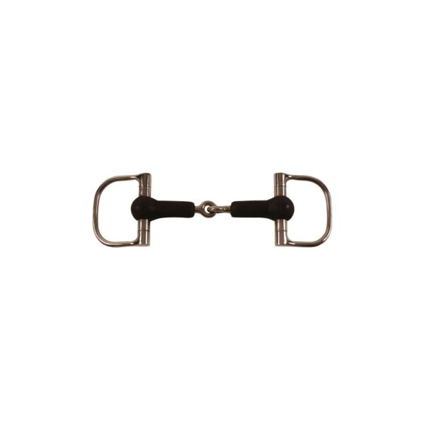 Umbria D ring single jointed snaffle, rubber covered